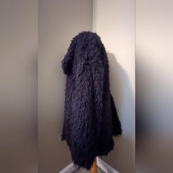 Shyanne Faux Fur Black Jacket Coat Blazer Medium M - Picture 6 of 9